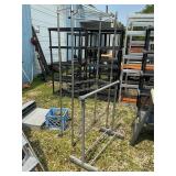 Two metal racks