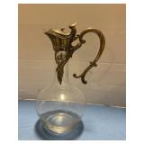 Silverplate & Glass Wine Decanter