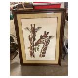 Ray Harm giraffe print 27.5ï¿½ x 36ï¿½