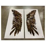ï¿½ The Wingsï¿½  iron wall sculpture sculpture signed