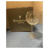 2 Waterford Crystal balloon wine glasses