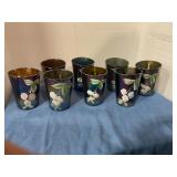 Hand-painted  unmarked Fenton tumblers