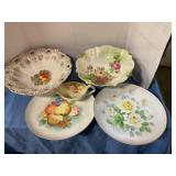 Flower/fruit design bowls & platters