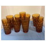 Imperial glass thumbprint pattern glasses