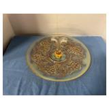 Imperial glass harvest grape design tidbit tray