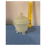 Frosted glass candy dish