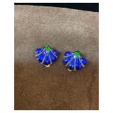 Metropolitan museum of Art flower clip earrings