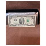 1976 $2 green seal FR note