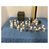 Vintage box and thimbles