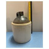 stoneware two-tone jug w/ chips
