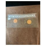 1922 struck and unstruck Penny Planchet