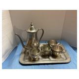 Silver-plated tea set