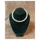 Sterling silver collar necklace