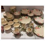 Franciscan hand-painted desert rose dinnerware