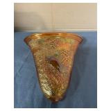 Carnival glass bird wall pocket