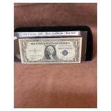 1935-B series UNC blue seal silver certificate
