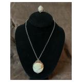 Sterling silver necklace and ring