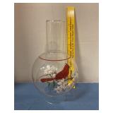 Red bird lamp chimney