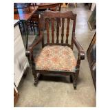 Antique wooden rocking chair