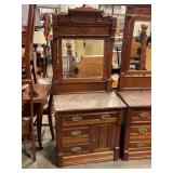 Vintage Victorian style washstand w/marble top