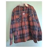 REDHEAD XL FLANEL ZIP UP HOODIE  WITH LINER