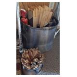 COPPER AND BRASS BUCKETS, FAT LIGHTER, MISC COPPER AND BRASS BUCKETS, FAT LIGHTER, MISC