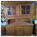 2 PC OAK STYLE CUPBOARD 2 PC OAK STYLE CUPBOARD