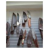 ASSORTED SHEATHED KNIVES ASSORTED SHEATHED KNIVES