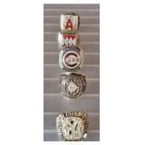 5 COMMEMORATIVE  SPORTS RINGS 5 COMMEMORATIVE  SPORTS RINGS