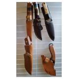ASSORTED HUNTING KNIVES, DAMASCUS, MISC ASSORTED HUNTING KNIVES, DAMASCUS, MISC