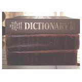 VINTAGE DICTIONARIES, 2 LEATHER BOUND VINTAGE DICTIONARIES, 2 LEATHER BOUND