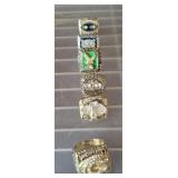 6 COMMEMORATIVE  SPORTS RINGS 6 COMMEMORATIVE  SPORTS RINGS