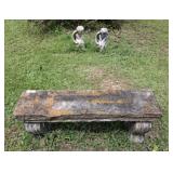 CONCRETE ANGELS, AND BROKEN CONCRETE BENCH CONCRETE ANGELS, AND BROKEN CONCRETE BENCH