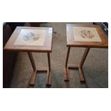 PAIR OF DUCK THEMED SIDE TABLES PAIR OF DUCK THEMED SIDE TABLES