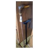 PAIR OF CANES, ONE DUCK HEAD PAIR OF CANES, ONE DUCK HEAD