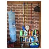 HAMPER, HOUSEHOLD CLEANING SUPPLIES, WOODEN SHELF HAMPER, HOUSEHOLD CLEANING SUPPLIES, WOODEN SHELF