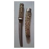 TANTO BLADE KNIFE WITH SKULL SHEATH TANTO BLADE KNIFE WITH SKULL SHEATH