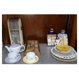 MARIE CLAIRE TEA SET, WINE BOTTLE HOLDER, MARIE CLAIRE TEA SET, WINE BOTTLE HOLDER,