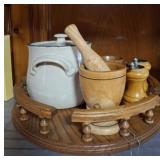 LAZY SUSAN, MORTAR AND PESTLE, MISC LAZY SUSAN, MORTAR AND PESTLE, MISC