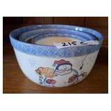 SNOWMAN THEMED MIXING BOWLS SNOWMAN THEMED MIXING BOWLS