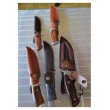 5 PC SHEATHED HUNTING KNIVES 5 PC SHEATHED HUNTING KNIVES