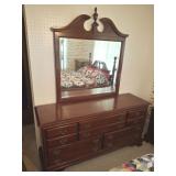 CHERRY DRESSER AND MIRROR CHERRY DRESSER AND MIRROR