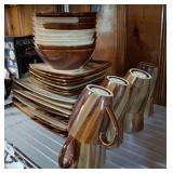 SANGO AVANTI BROWN DISH SET SANGO AVANTI BROWN DISH SET