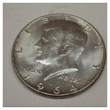 1964 KENNEDY SILVER HALF DOLLAR