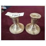 PAIR OF WEIGHTED STERLING CANDLE HOLDERS