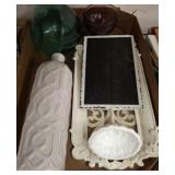 VASE, CHALK BOARD, AND TRAY