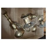 BRASS CANDLE HOLDER SCONCES, BELL