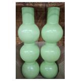 GREEN MCM VASES 20IN