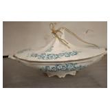 PORCELAIN ENGLISH COVERED BOWL