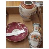 ROYAL SEALY SAUCER, JAPANESE VASE, BUD VASE